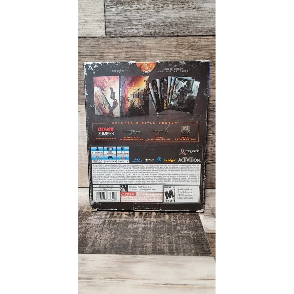 Call of Duty: Black Ops III Hardened Edition Steelbook with game PS4